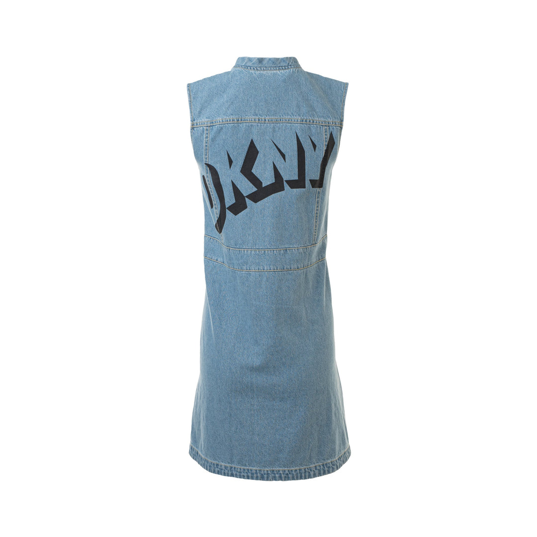 Denim Dress With Back Logo