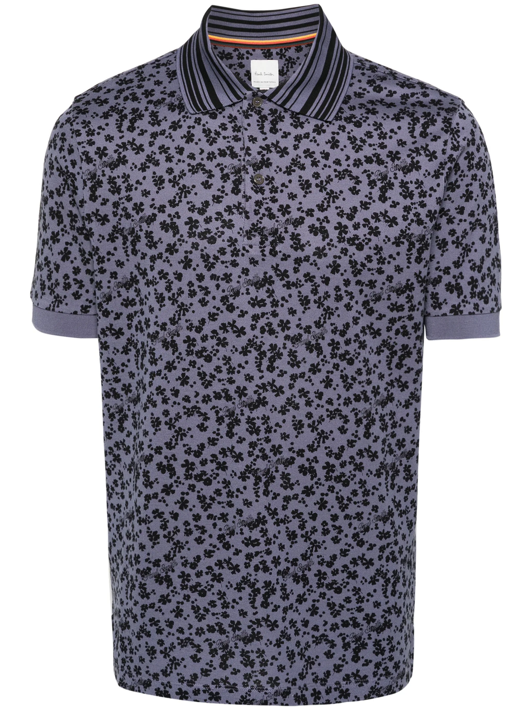 Mens Floral Print Polo Shirt