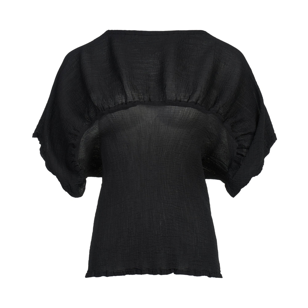 Petal See-Through Crepe Top