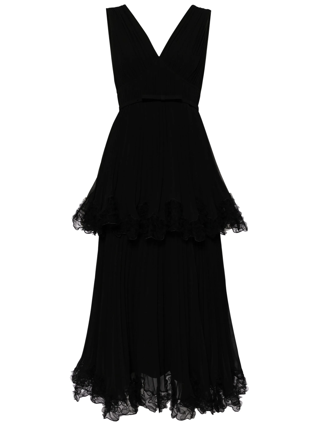 Black Chiffon Tiered Midi Dress Club21.com Black Chiffon Tiered Midi Dress Club21.com