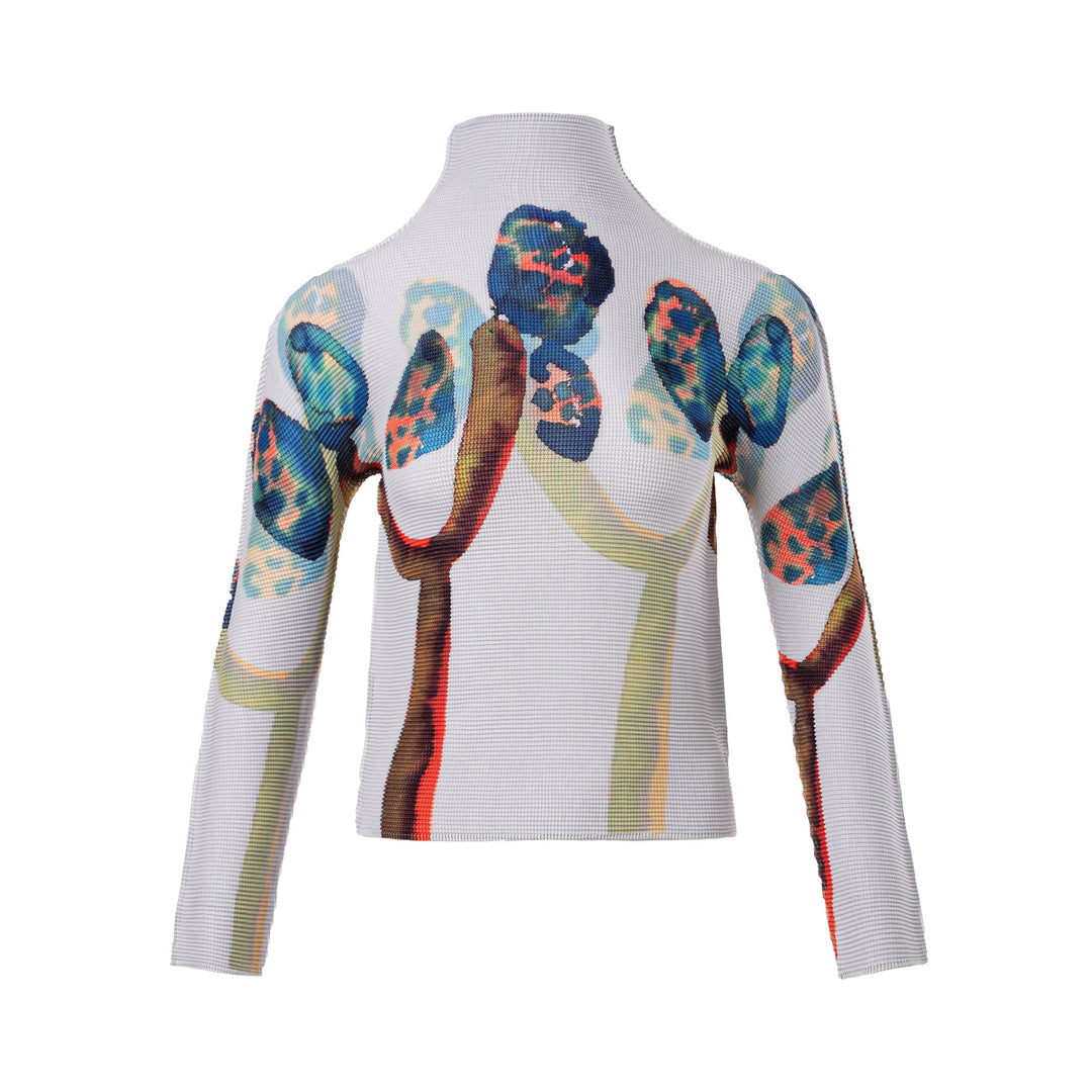 Water Flower High Neck Top