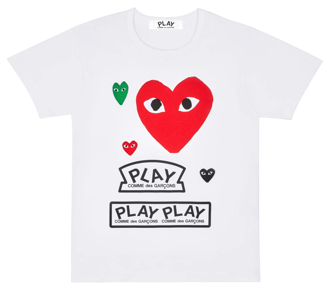 Multi Logo Red Heart Tee Men