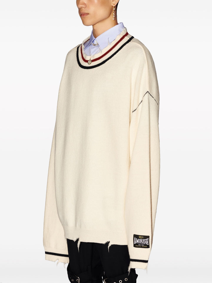 Rib Knit Crewneck Tofu Sweatshirt