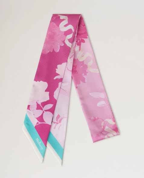 Skinny Scarf Ombre Floral
