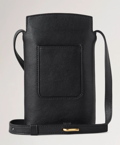 Clovelly Phone Pouch Black Refined Flat Calf