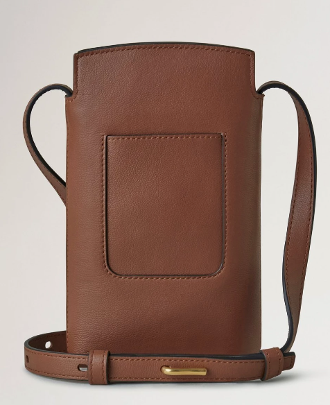 Clovelly Phone Pouch Bright Oak Micro Classic Grain