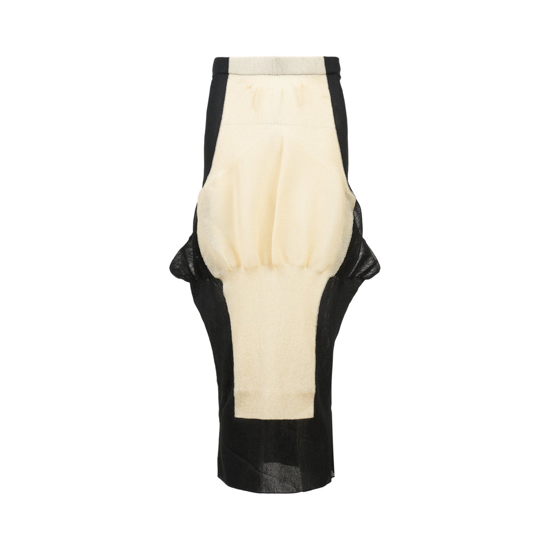 Shaped Nude Skirt