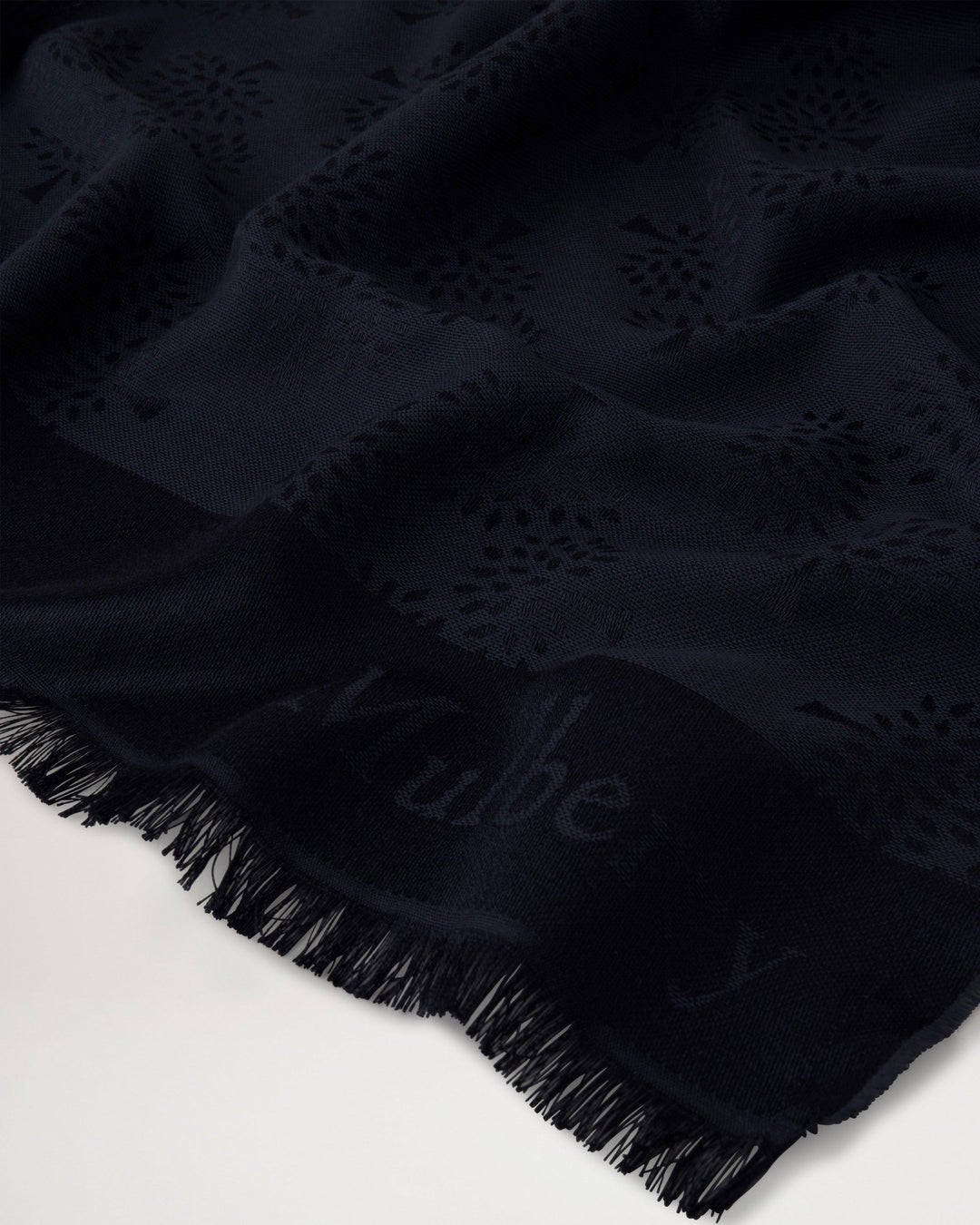 Mulberry Tree Rectangular Scarf Night Sky Cotton Silk Blend