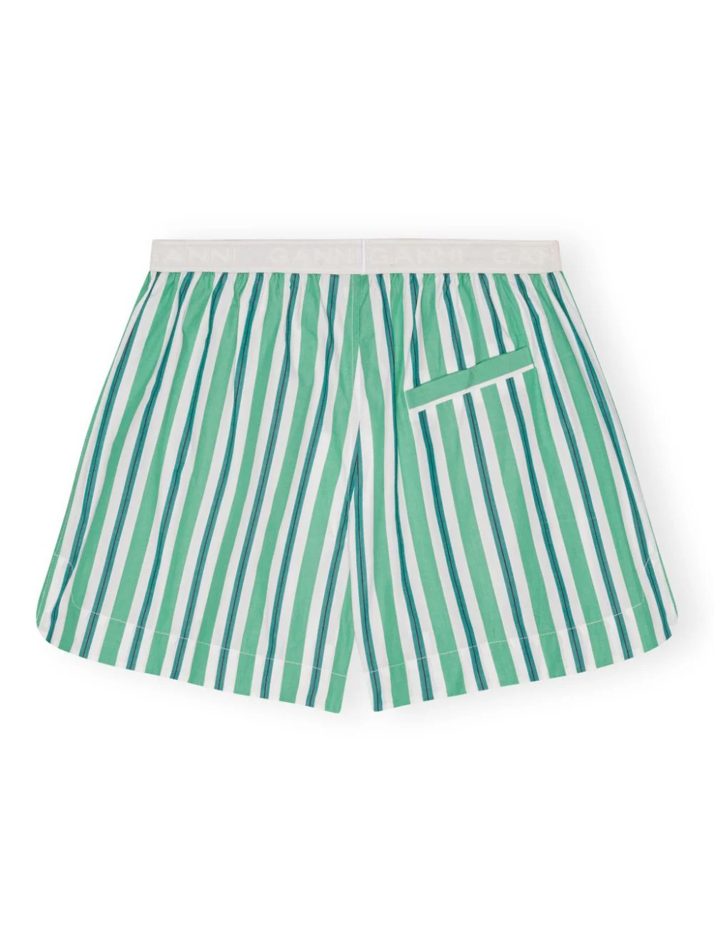 Stripe Cotton Elasticated Shorts