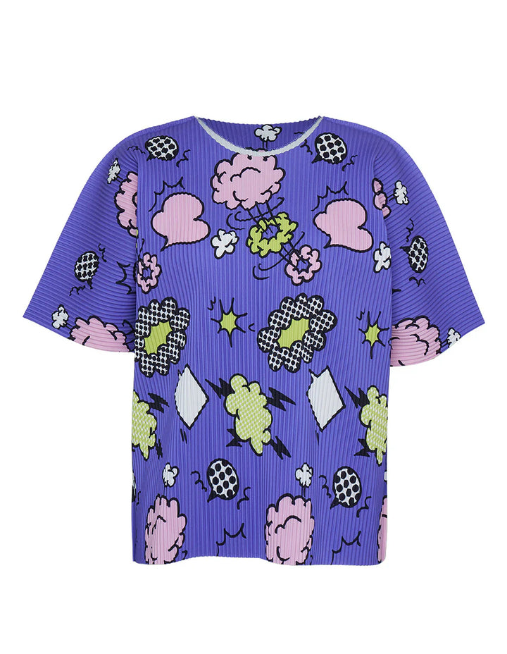 Pop Fine Knit Pleats Top