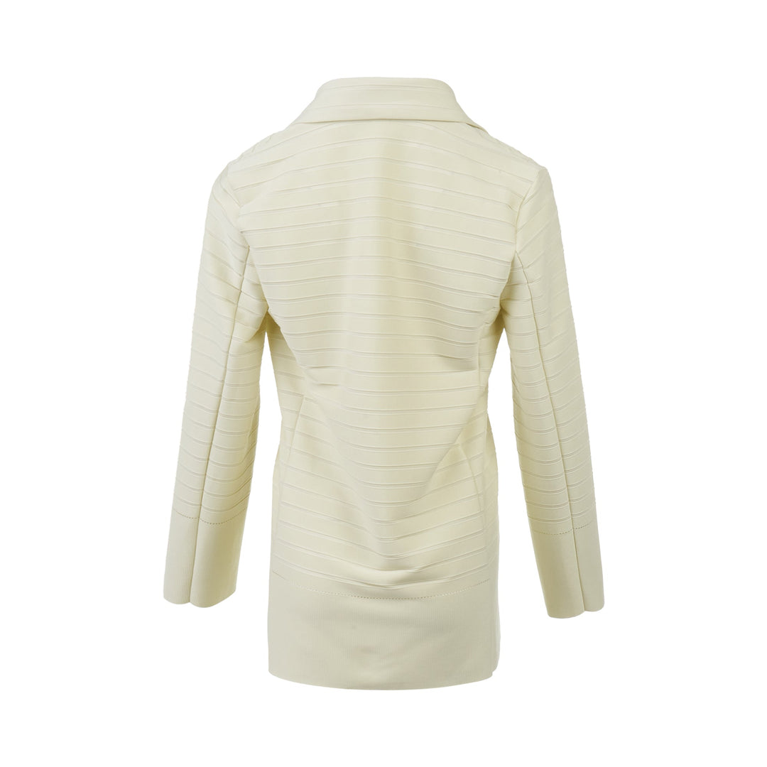 Wide Stripe Knit Blouson