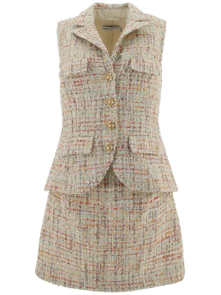 Pastel Boucle Tailored Mini Dress