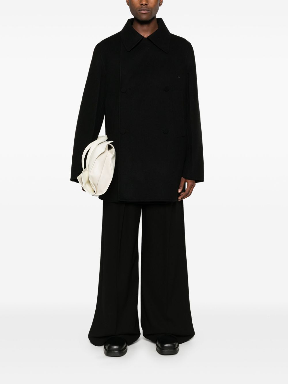 Wool Cashmere Blend Caban Coat