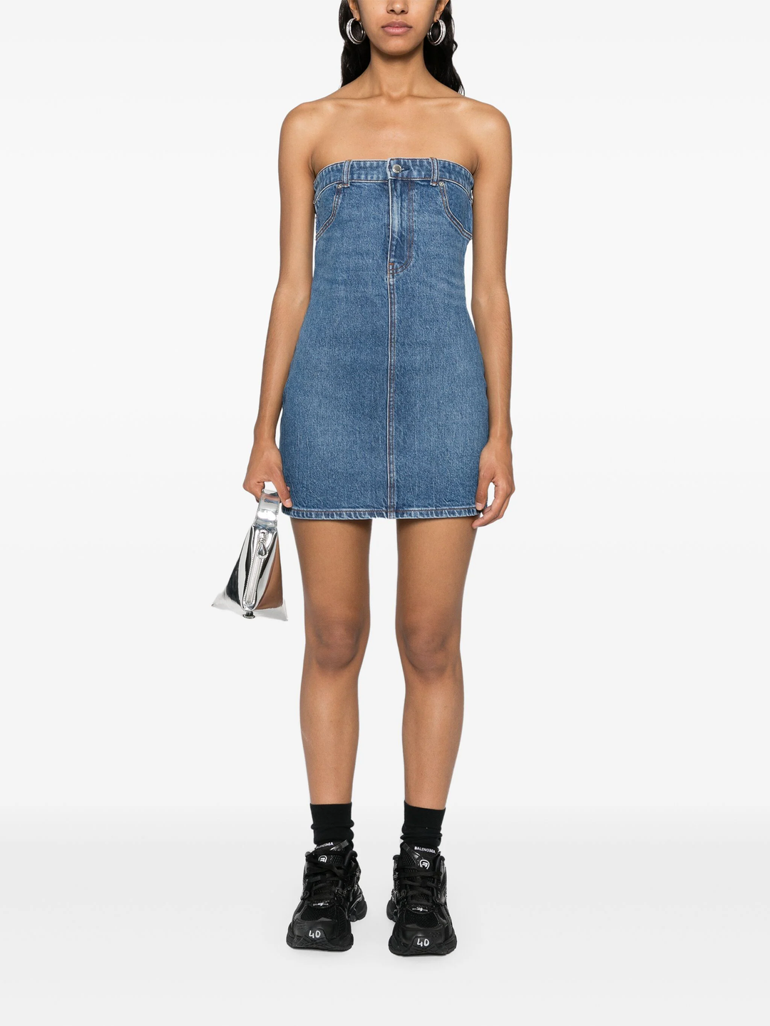 Stretch Denim Tube Dress