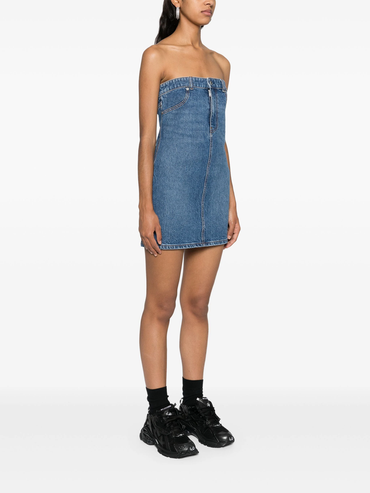 Stretch Denim Tube Dress