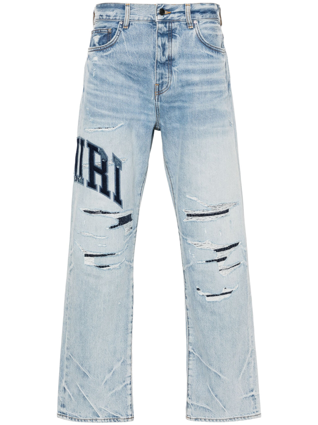 Varsity Logo Repair Straight Jeans