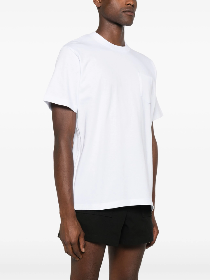 Side Zip Cotton T-Shirt