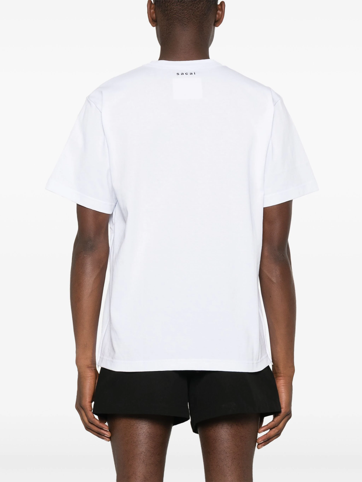 Side Zip Cotton T-Shirt