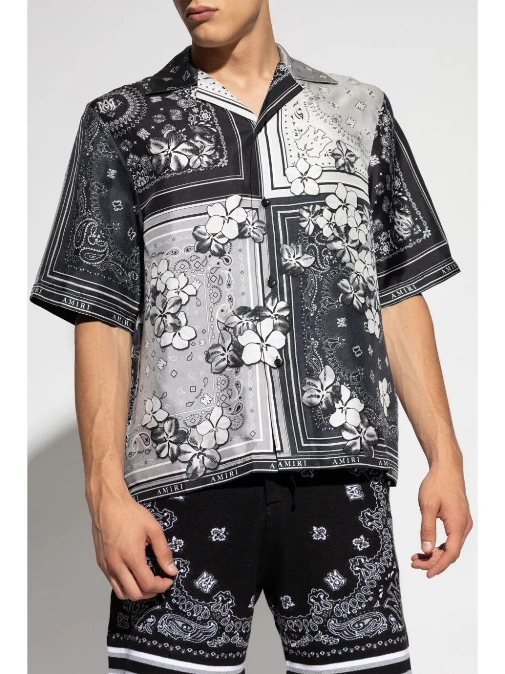 Bandana Floral Bowling Shirt