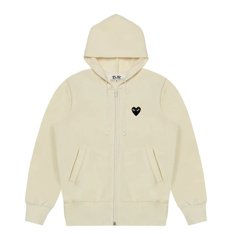 Back Black Heart Hooded Jacket Unisex