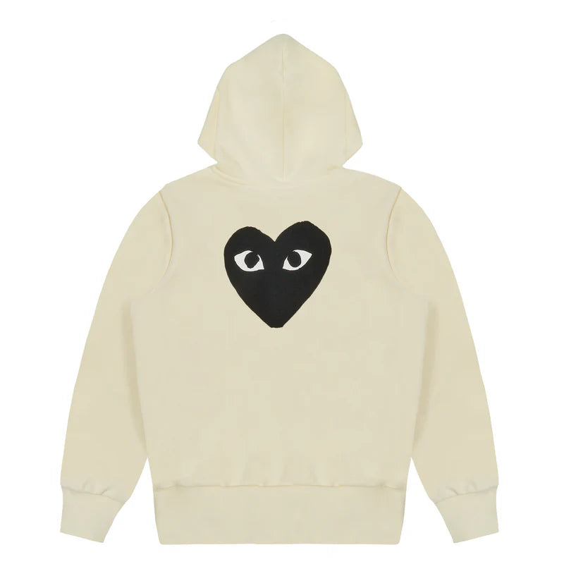 Back Black Heart Hooded Jacket Unisex
