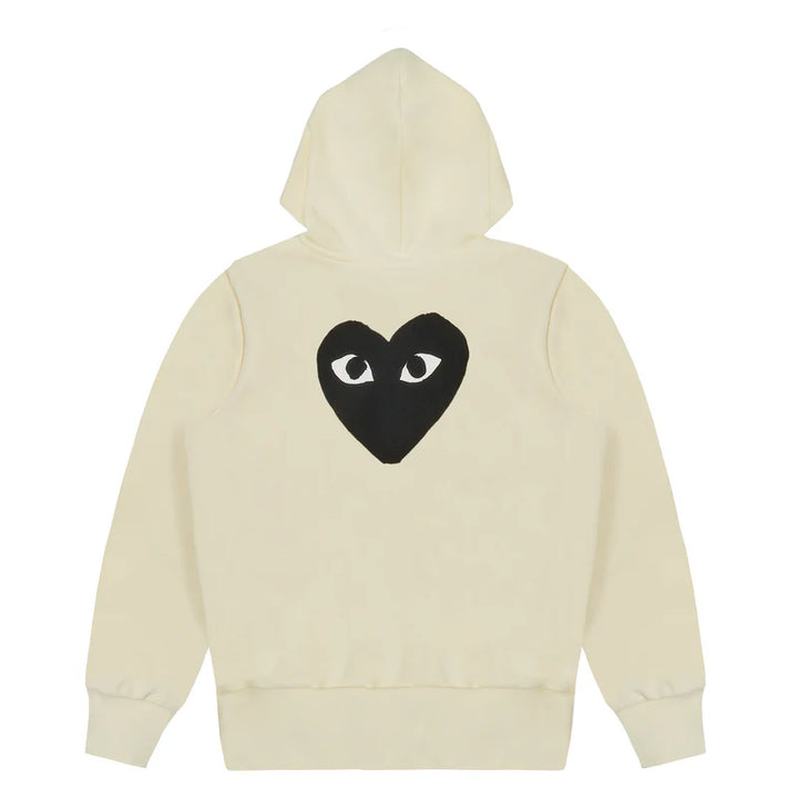 Back Black Heart Hooded Jacket Unisex