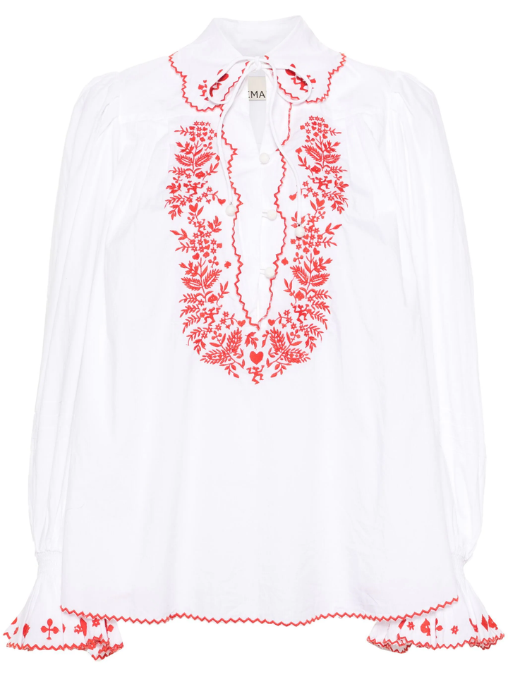 Hearts Embroidered Shirt