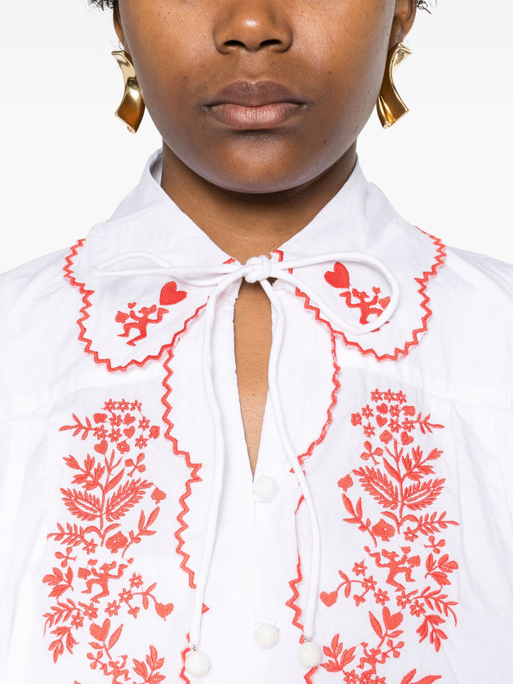 Hearts Embroidered Shirt