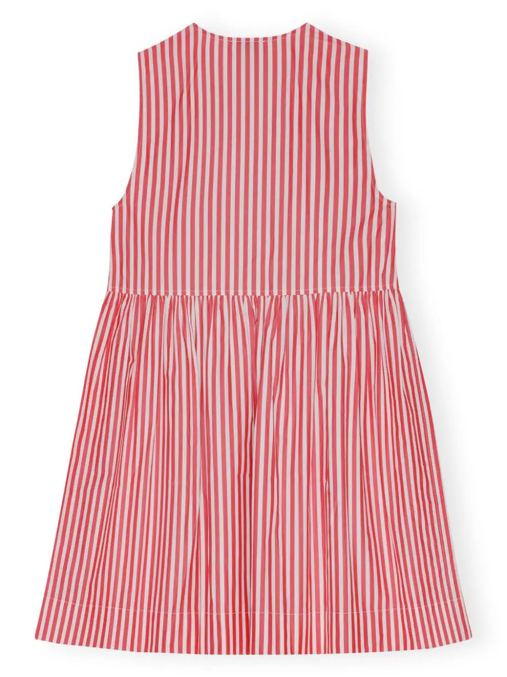 Stripe Cotton Mini Bow Tie Dress –