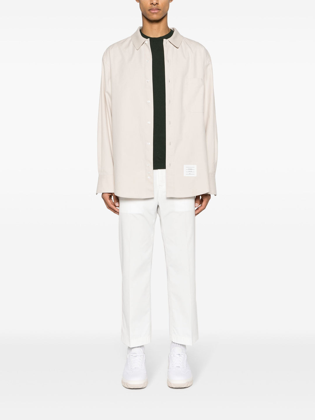 Stripe Cotton Flannel Oversized Shirt Men