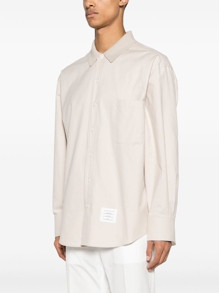 Stripe Cotton Flannel Oversized Shirt Men