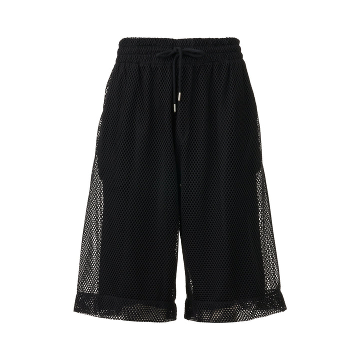 Open Mesh Black Shorts