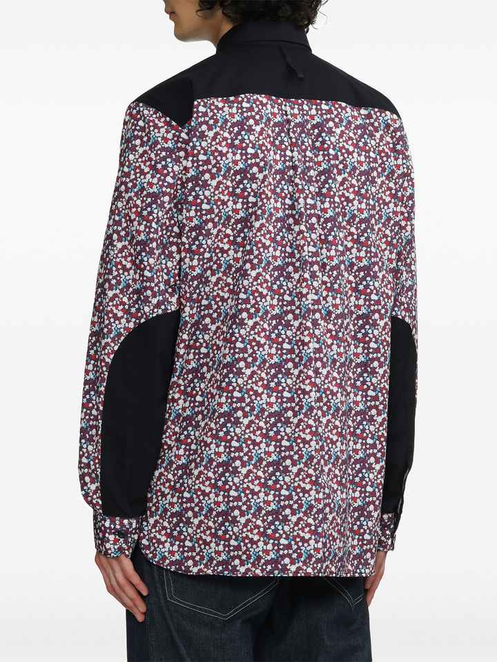 Small Flower Pattern Cotton Shirt