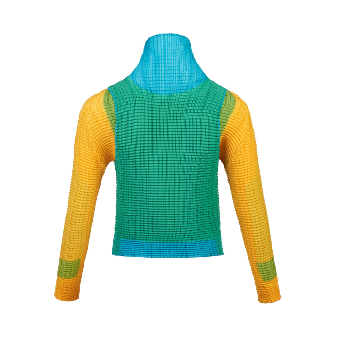 Layered Color Pleats Shirt
