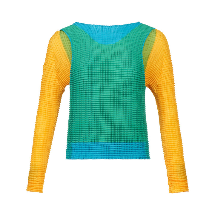 Layered Color Pleats Shirt
