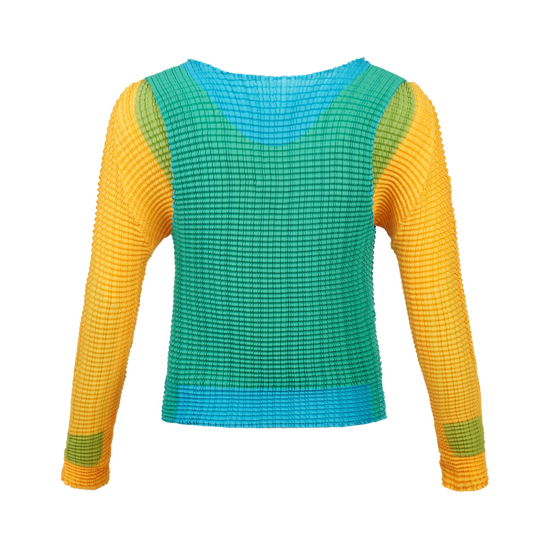 Layered Color Pleats Shirt