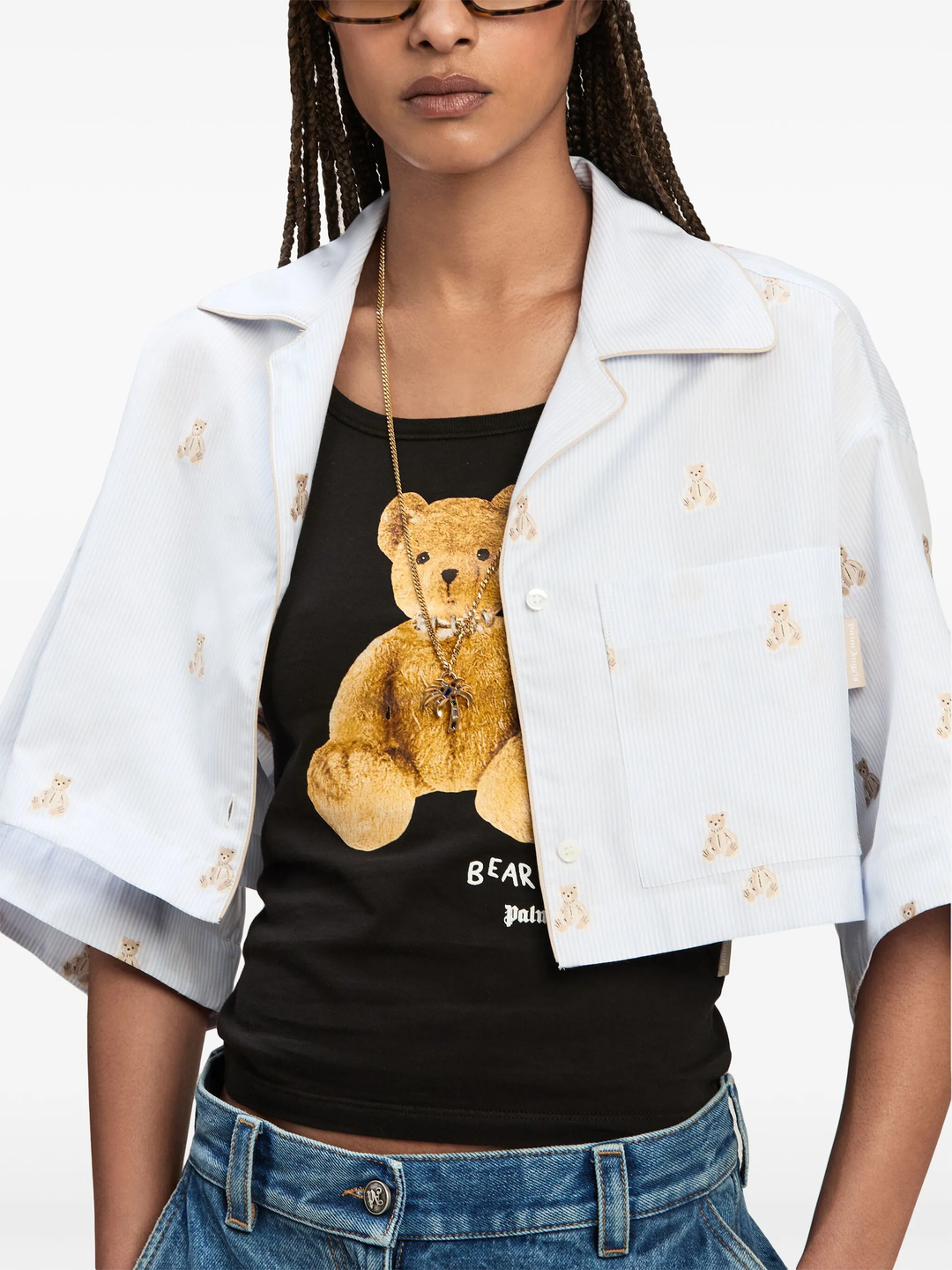 Mini Bear In Mind Crop Shirt