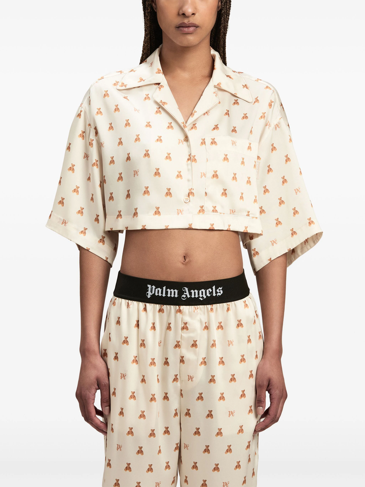 Mini Bear Monogram Crop Shirt