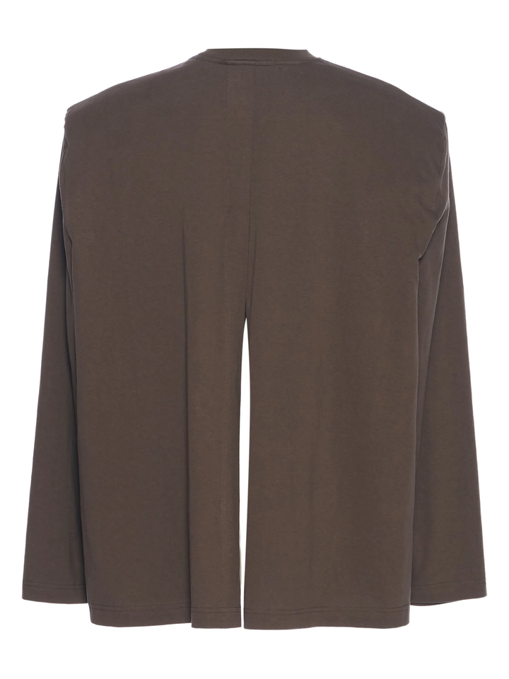 Khaki Cape-Style Jersey Top