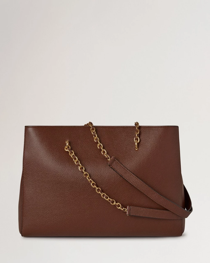 Lily Chain Tote Oak Two-Tone Small Classic Grain