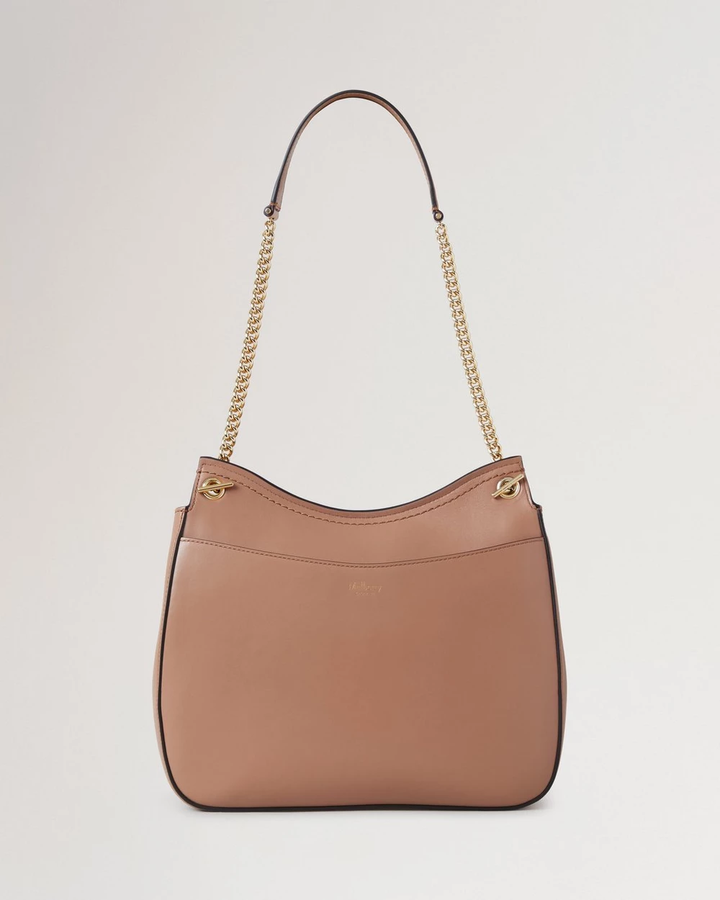 Lana Chain Shoulder Sable High Gloss Leather