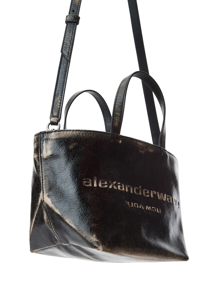Punch Small Tote Bag In Brushed-Effect Leather