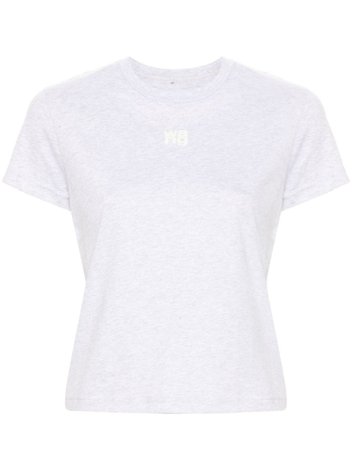 オーガニックコットンのエッセンシャルロゴシュリンクショートスリーブTシャツ