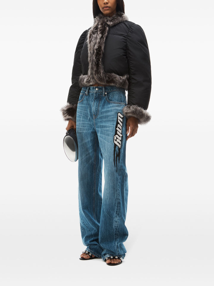 Blade Logo-Embroidered Balloon Jeans