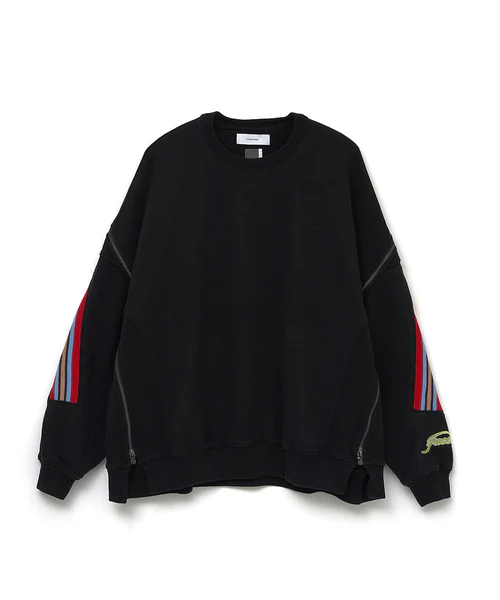 Zipper Rib Sweatshirt