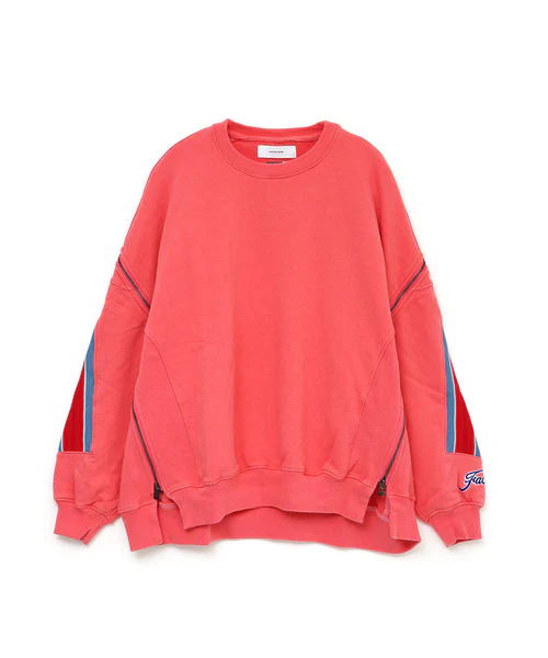 Zipper Rib Sweatshirt