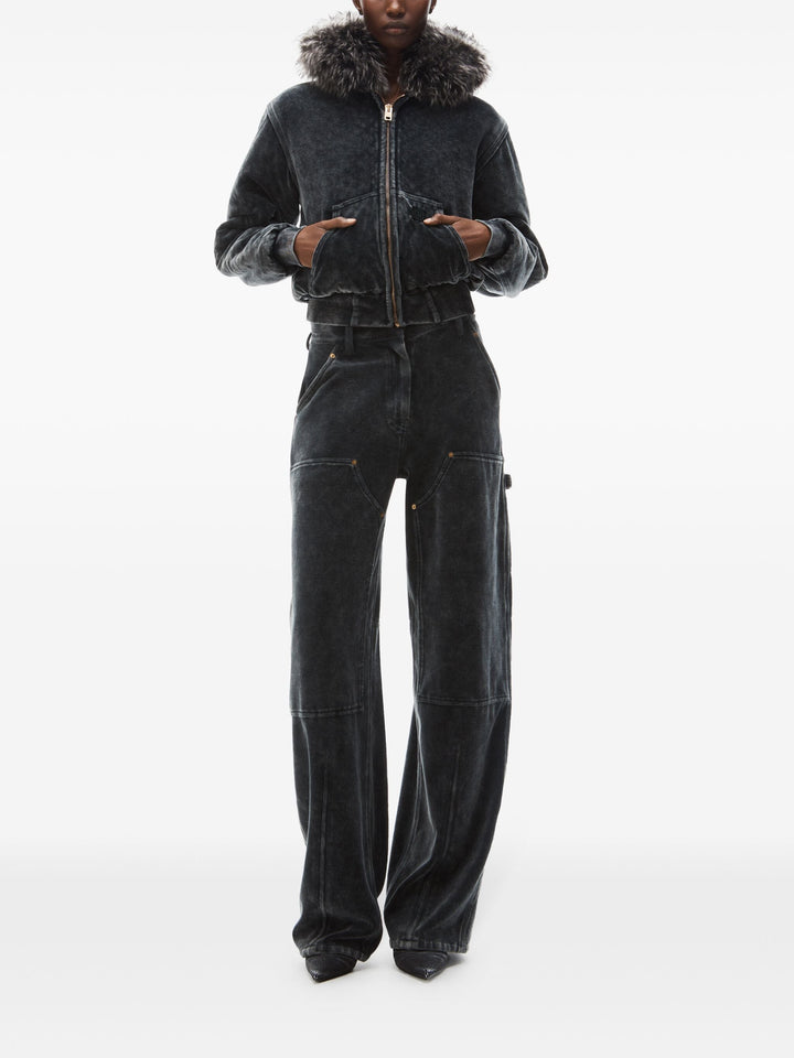 Workwear Pants In Crushed Velour