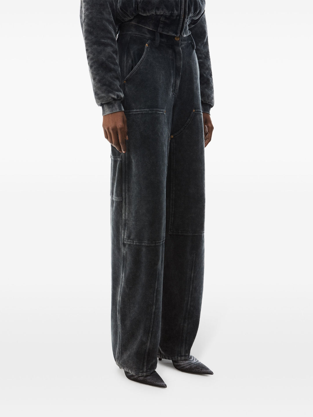 Workwear Pants In Crushed Velour