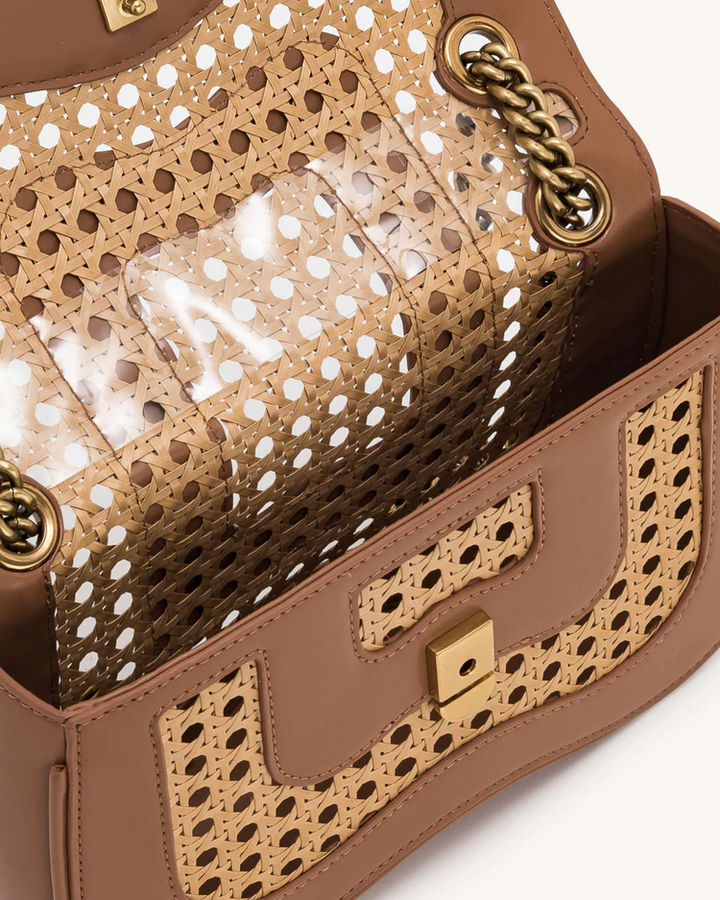 Tina Faux Bamboo Woven Crossbody