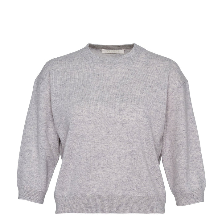 Áo len cropped crew bằng cashmere tái chế